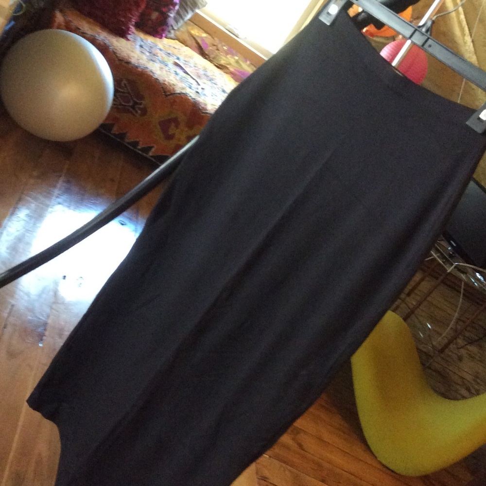 Black Knit Maxi Skirt